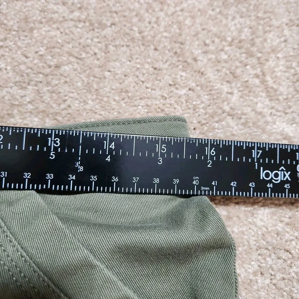 Banana Republic Chino Pants Women 10 Green Mid Rise Slim Straight